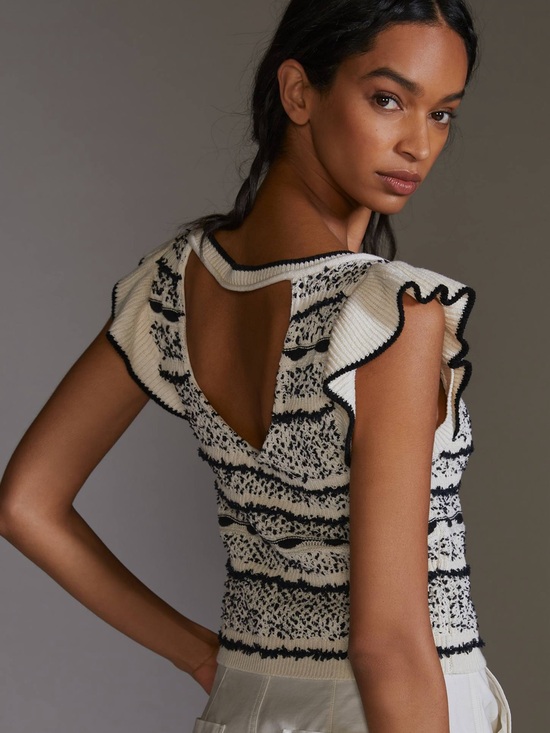 Anthropologie Tops - Anthropologie Pilcro Open Back Sweater Tank Contemporary Knit XS